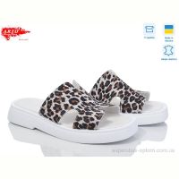 Шлепки ARTO 120 білий-леопард