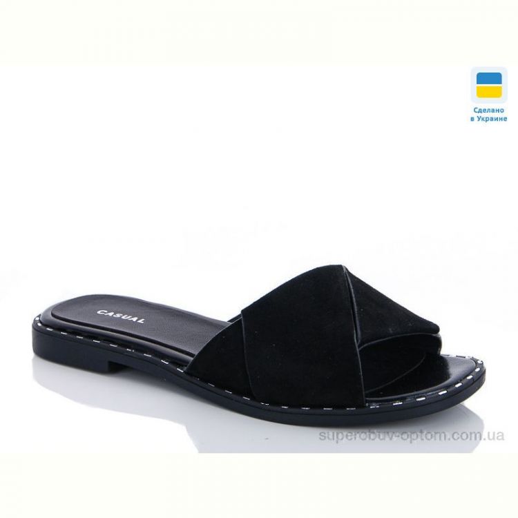 Шлепки Elite shoes С.17-001-13К-01-черный велюр-черн.-Arabica TR черн.серебро