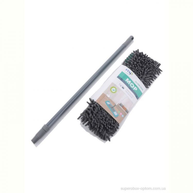 Хозтовары LOOK&BUY H01640 grey Швабра-полотер 42x12x120см