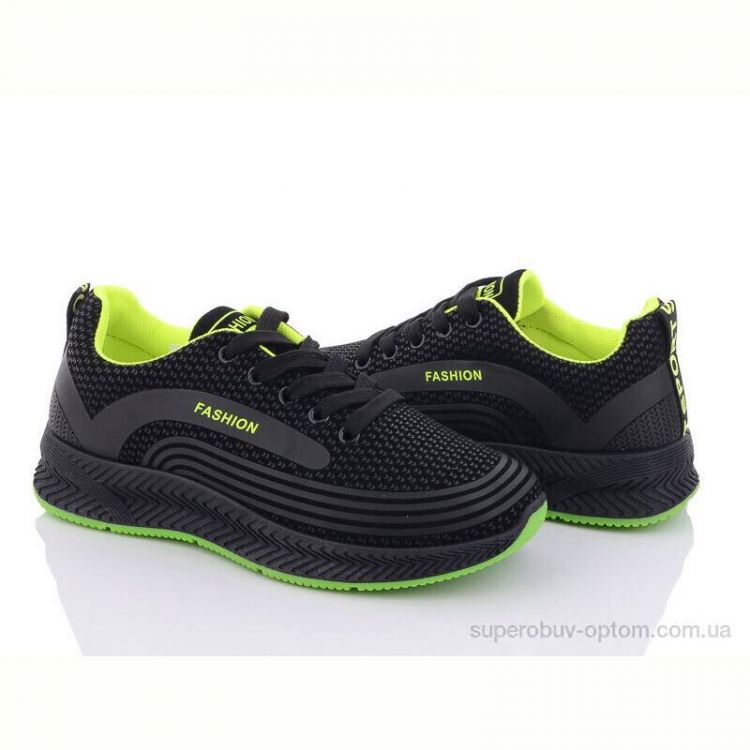 Кроссовки Violeta 197-141 black-green