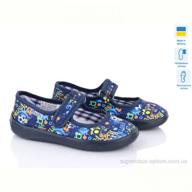 Тапки Slippers Школа 002-8 синій