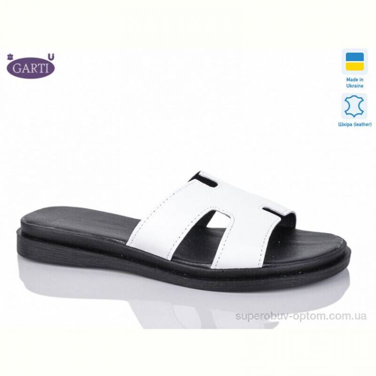 Шлепки Garti 94 біла шкіра