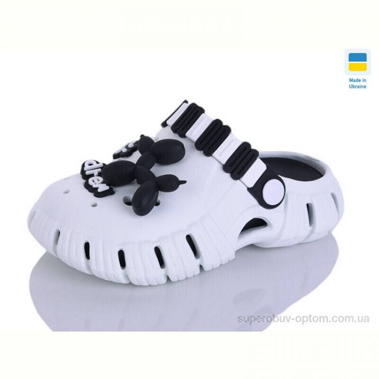 Кроксы Lot Shoes 012 біло-чорний Кроксы Lot Shoes 012 біло-чорний